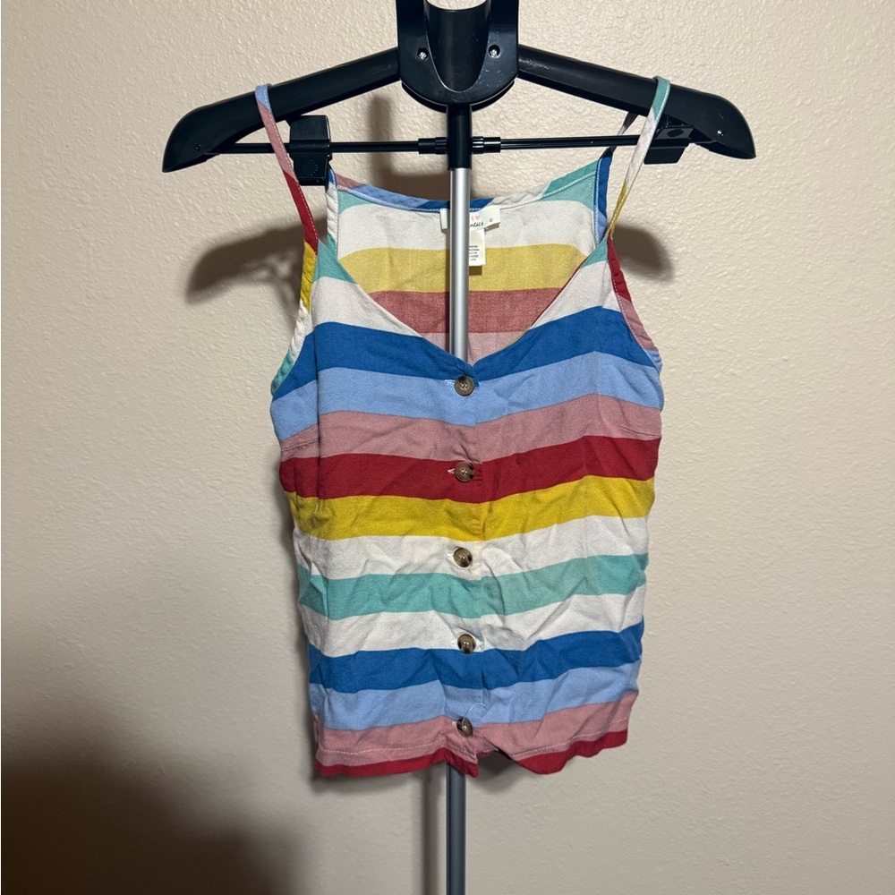 URBAN Romantics Colorful‎ Striped Button-Up Camisole